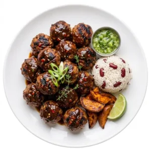 BBQ Jerk Meatballs Meal